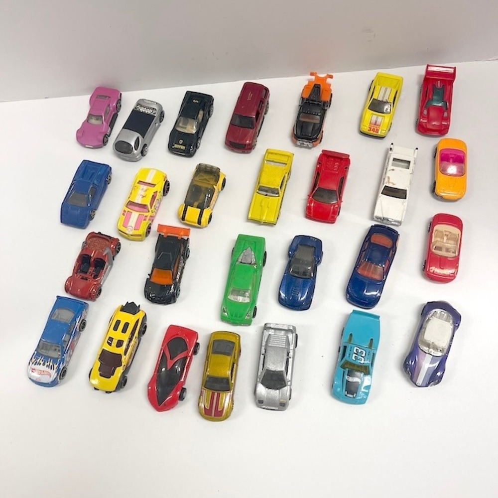 27 Pc Lot Hot Wheels Die Cast Vintage to Modern Racing Race Cars